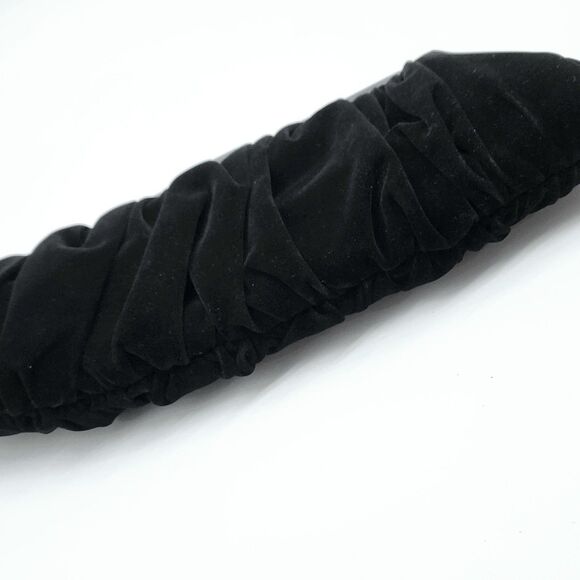 Vintage Y2K Convertible Evening Bag Elegant Chic Black Velvet Clutch Party Event - Picture 11 of 12